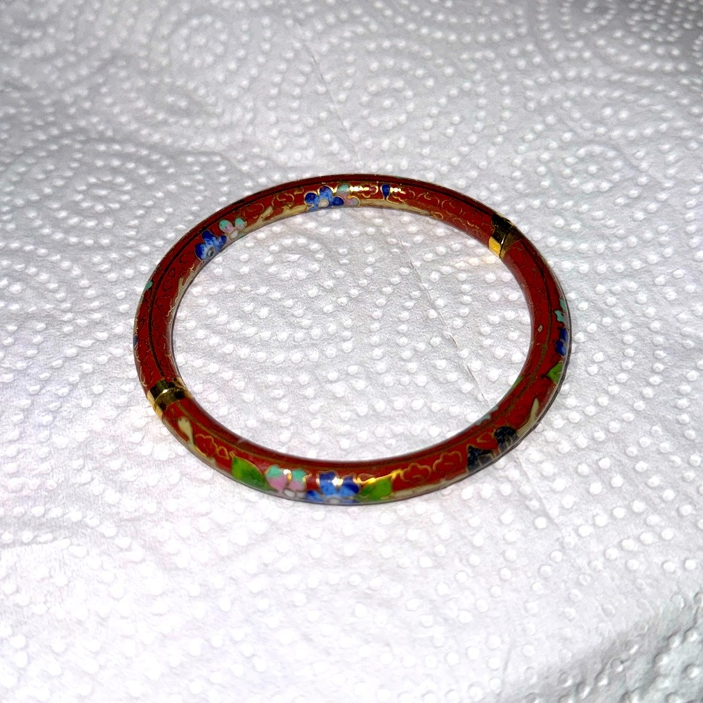 Vintage Chinese bracelet rust color